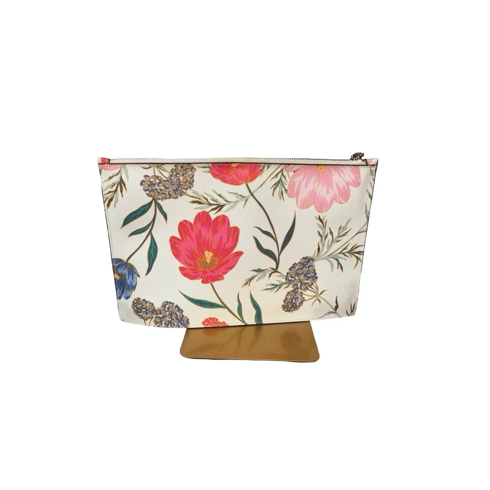Kate Spade New York Floral Saffiano Leather Pouch Bag - Picture 4 of 5